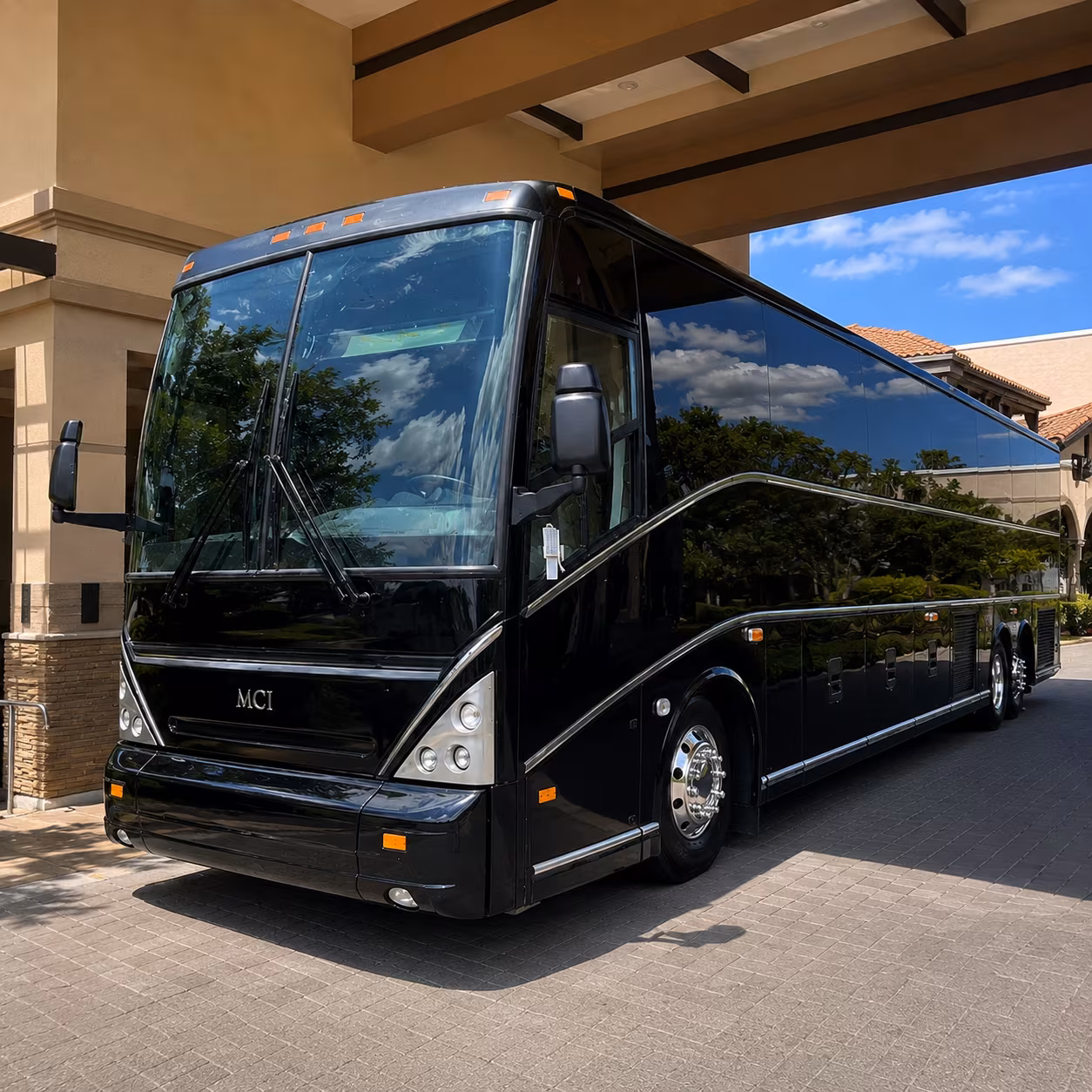 southfield charter bus services exterior