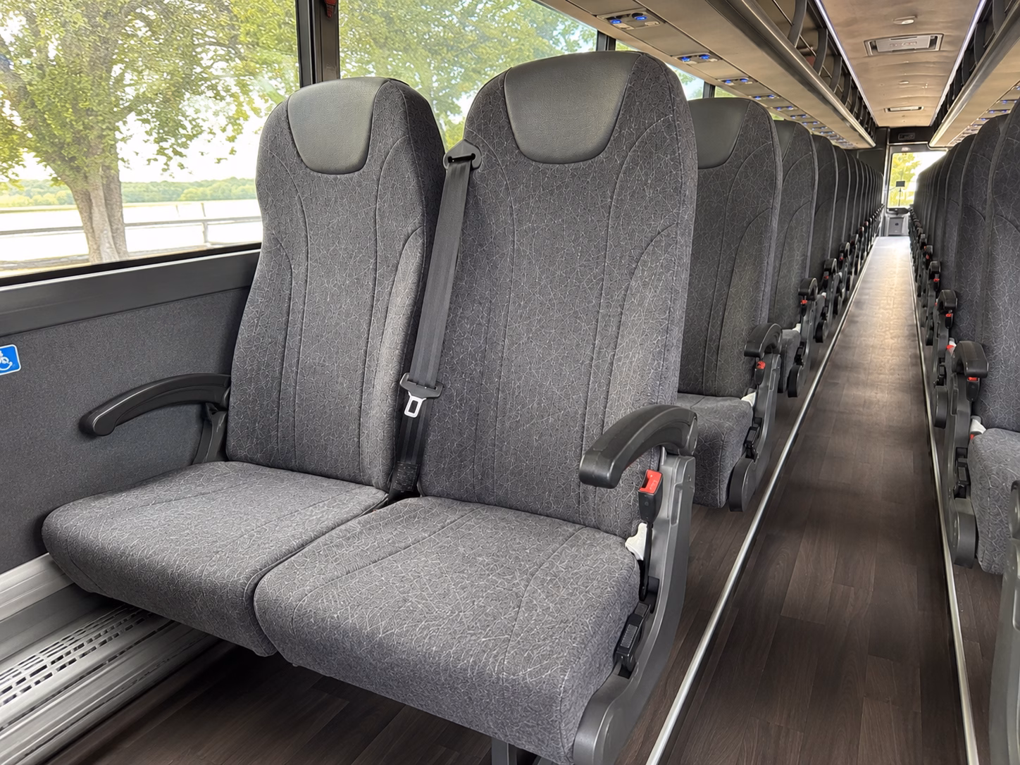 southfield charter bus services interior